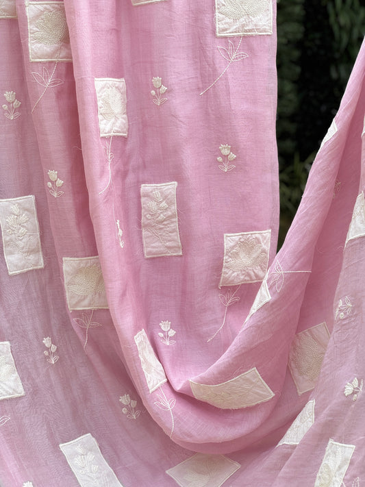 Embroidered 40gm Banarasi Chanderi Fabrics