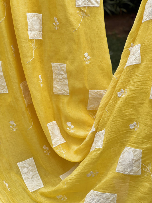 Embroidered 40gm Banarasi Chanderi Fabrics