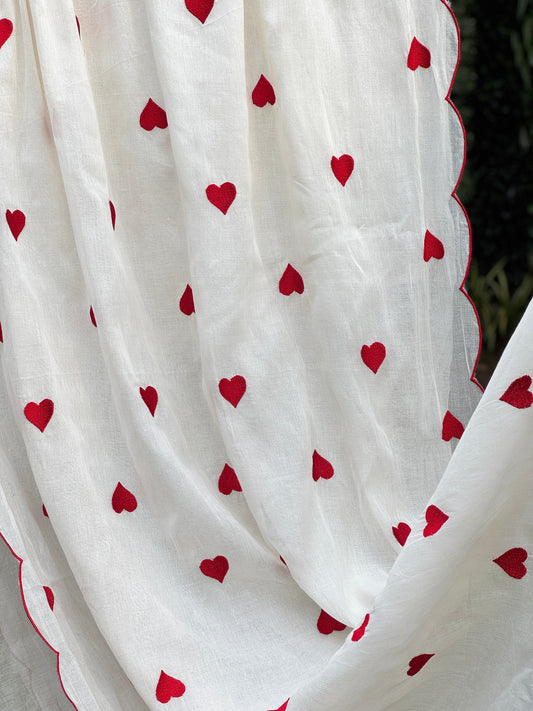 Embroidered Mulmul Cotton Fabric