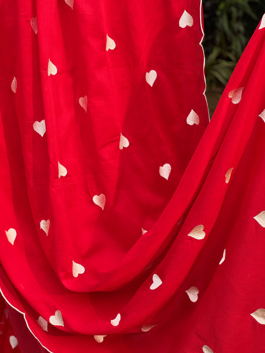 Embroidered mulmul Cotton Fabric