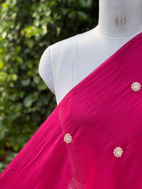 Pearl Embroidered Viscose Organza Fabric