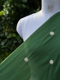 Pearl Embroidered Viscose Organza Fabric