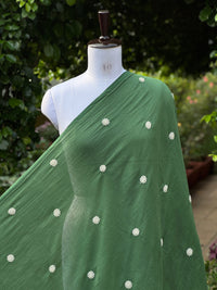 Pearl Embroidered 40gm Banarasi Chanderi Fabrics