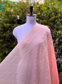 Embroidered & Mirror Work Mul Cotton Fabrics