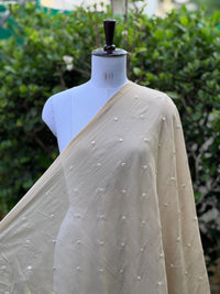 Embroidered & Mirror Work Mul Cotton Fabrics
