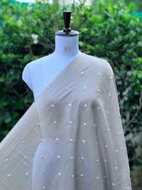 Embroidered & Mirror Work Mul Cotton Fabrics