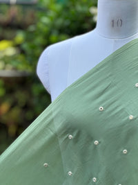 Embroidered & Mirror Work Mul Cotton Fabrics