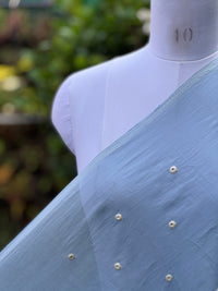 Embroidered & Mirror Work Mul Cotton Fabrics