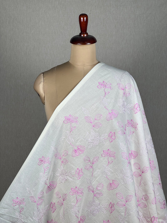 Embroidered Kora Cotton Fabric