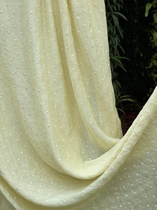 Sequins Embroidered 40gm Banarasi Chanderi Fabrics