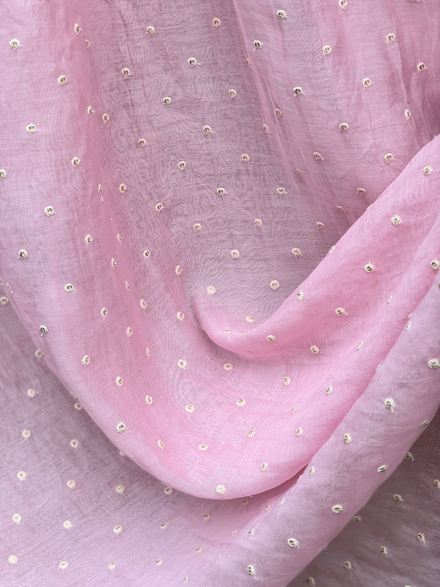 Sequins Embroidered 40gm Banarasi Chanderi Fabrics