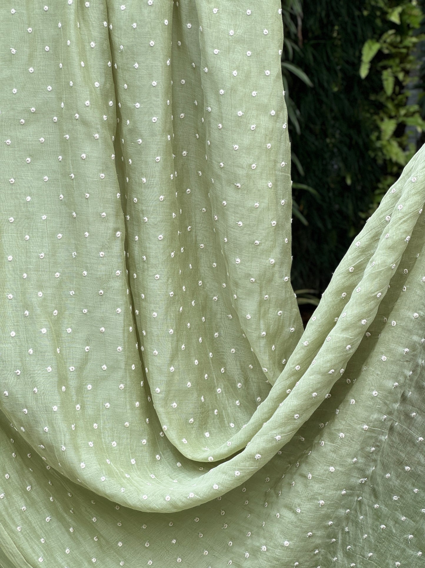 Sequins Embroidered 40gm Banarasi Chanderi Fabrics