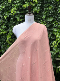 Embroidered & Mirror Work Mul Cotton Fabrics