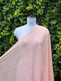 Embroidered & Mirror Work Mul Cotton Fabrics