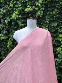 Embroidered & Mirror Work Mul Cotton Fabrics