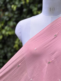 Embroidered & Mirror Work Mul Cotton Fabrics