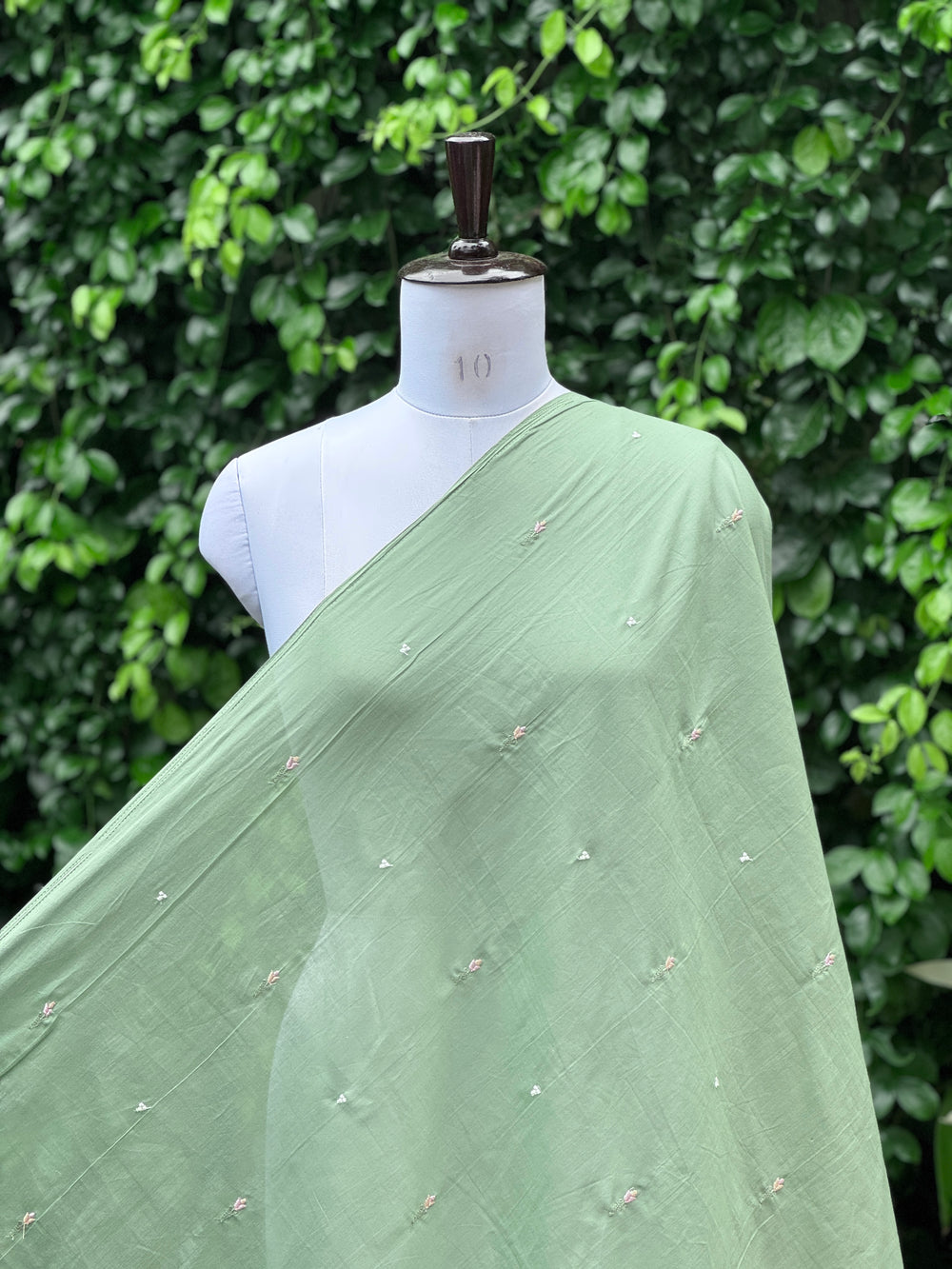 Embroidered & Mirror Work Mul Cotton Fabrics