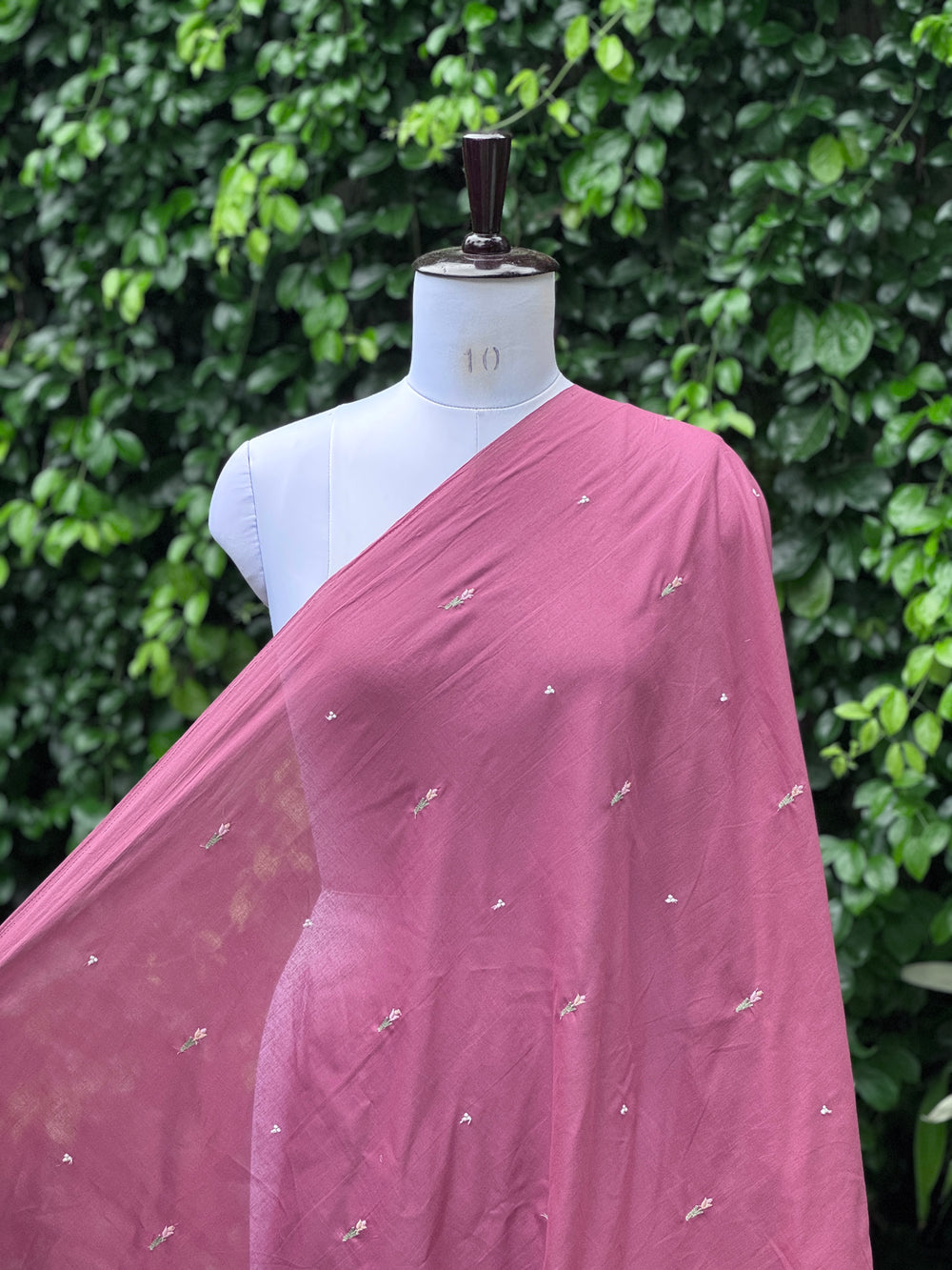 Embroidered & Mirror Work Mul Cotton Fabrics