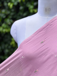 Embroidered & Mirror Work Mul Cotton Fabrics