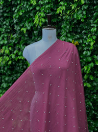 Embroidered & Mirror Work Mul Cotton Fabrics