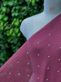Embroidered & Mirror Work Mul Cotton Fabrics