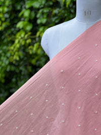 Embroidered & Mirror Work Mul Cotton Fabrics