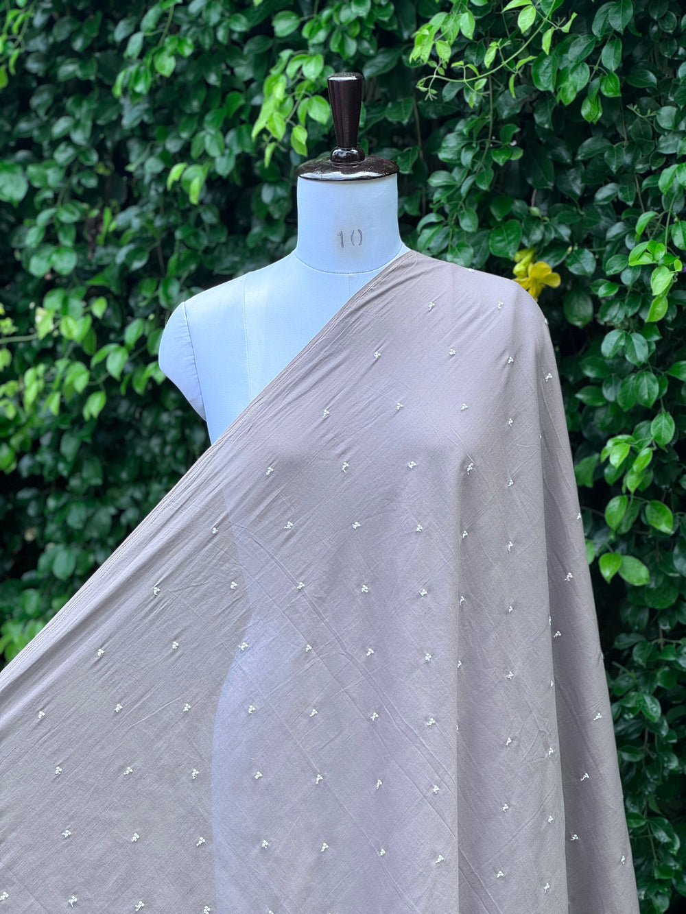 Embroidered & Mirror Work Mul Cotton Fabrics