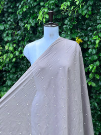 Embroidered & Mirror Work Mul Cotton Fabrics