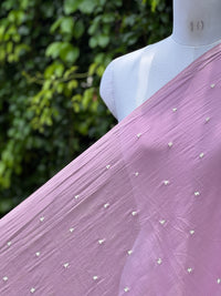 Embroidered & Mirror Work Mul Cotton Fabrics