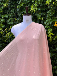 Embroidered & Mirror Work Mul Cotton Fabrics