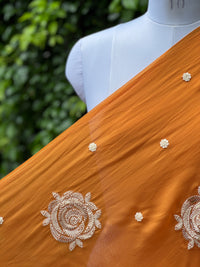 Pearl Embroidered Viscose Organza Fabric