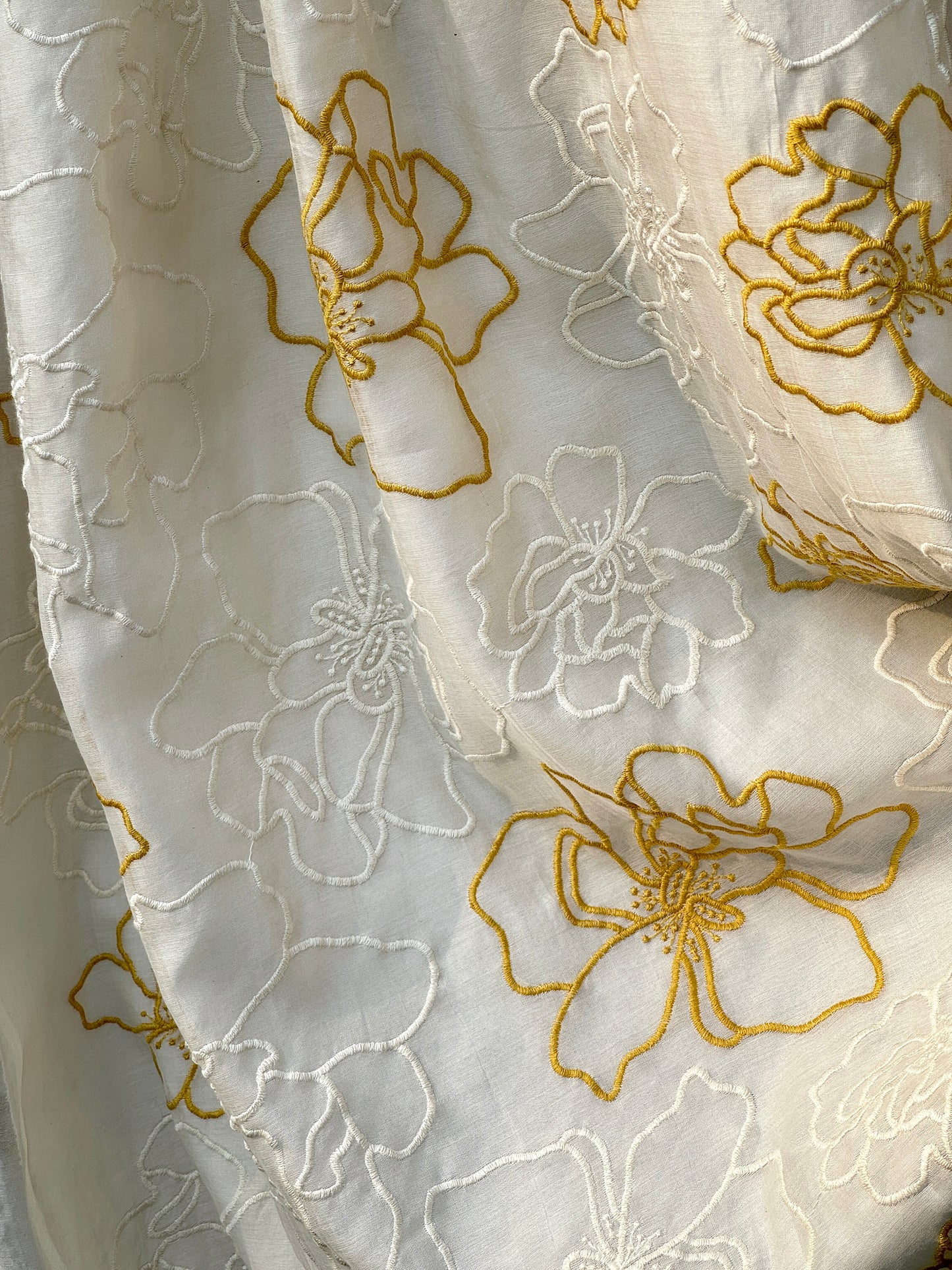 Embroidered Banarasi Chanderi Fabric