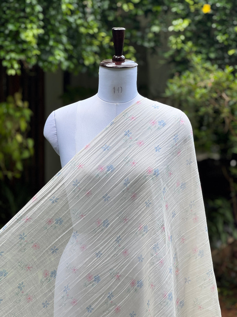 Digital Printed Banarasi Mul Chanderi Fabric