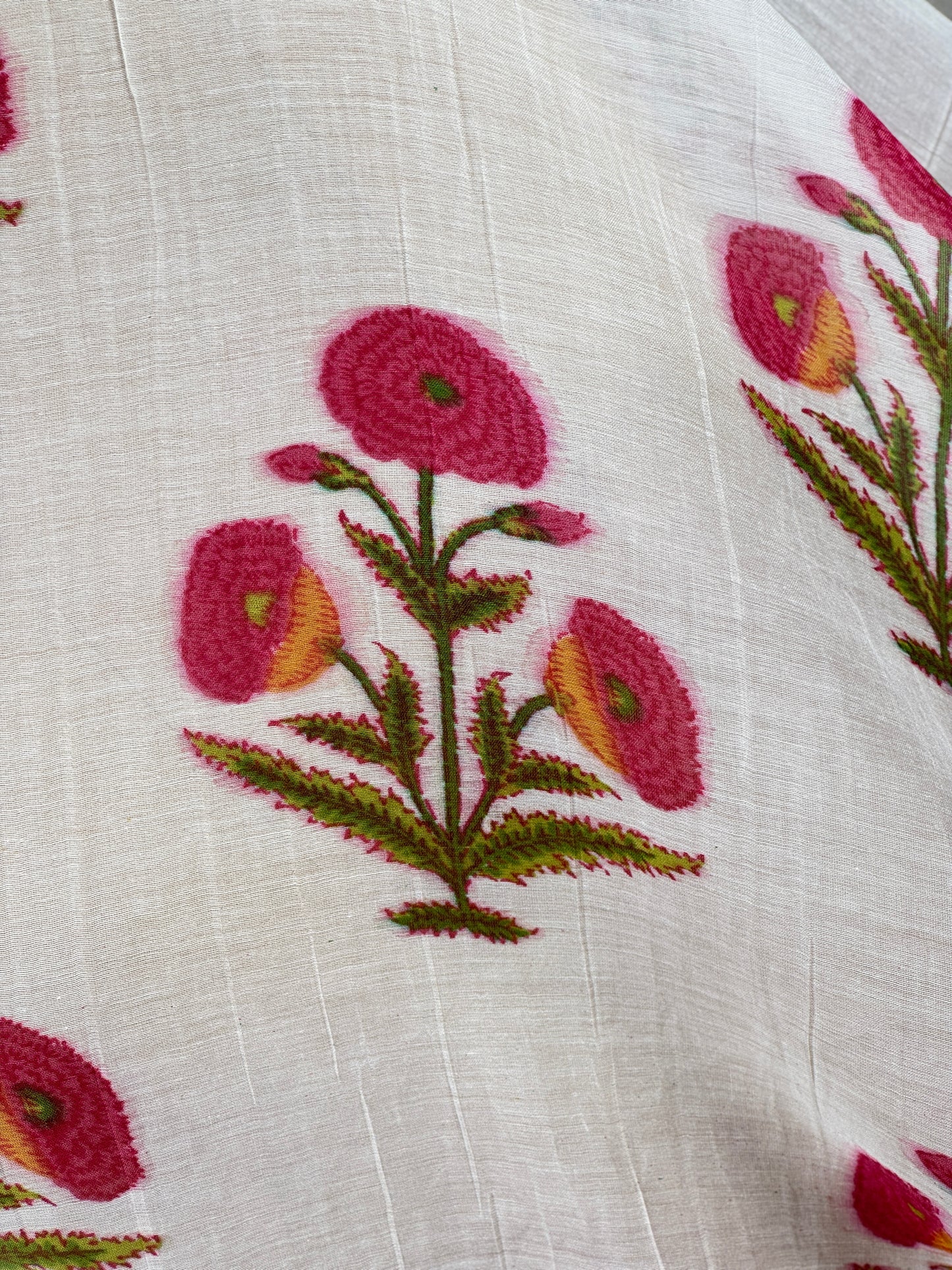 Printed Malai Chanderi Fabric