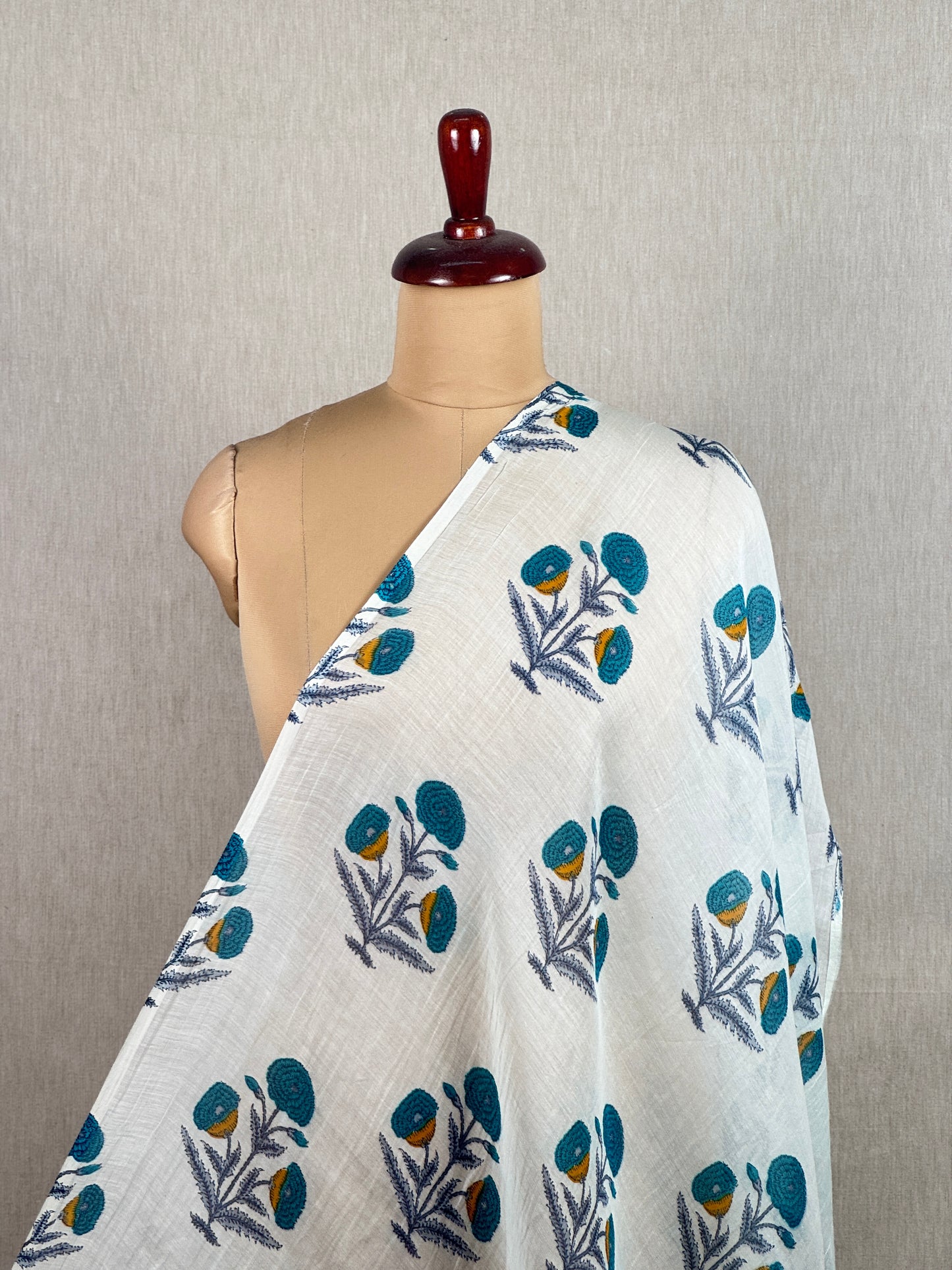 Printed Malai Chanderi Fabric