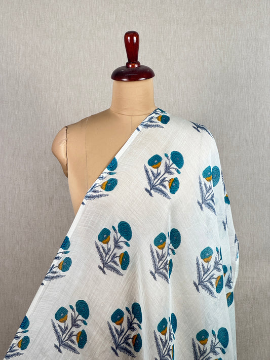 Printed Malai Chanderi Fabric