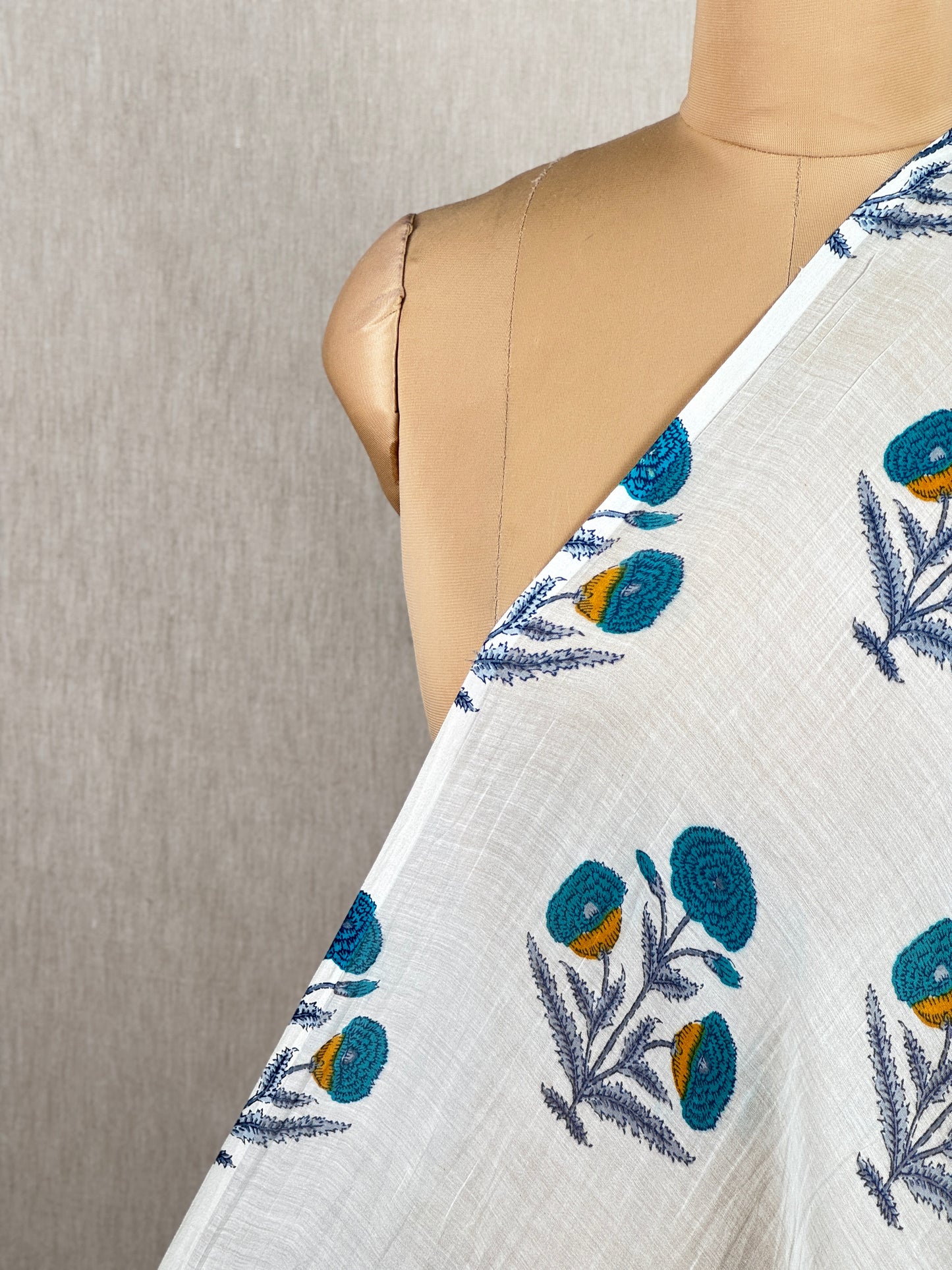 Printed Malai Chanderi Fabric