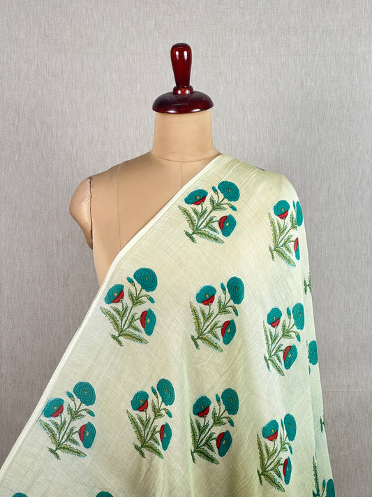 Printed Malai Chanderi Fabric