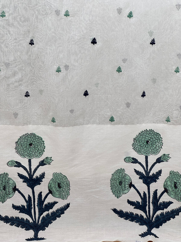 Block Printed Banarasi Chanderi Fabrics