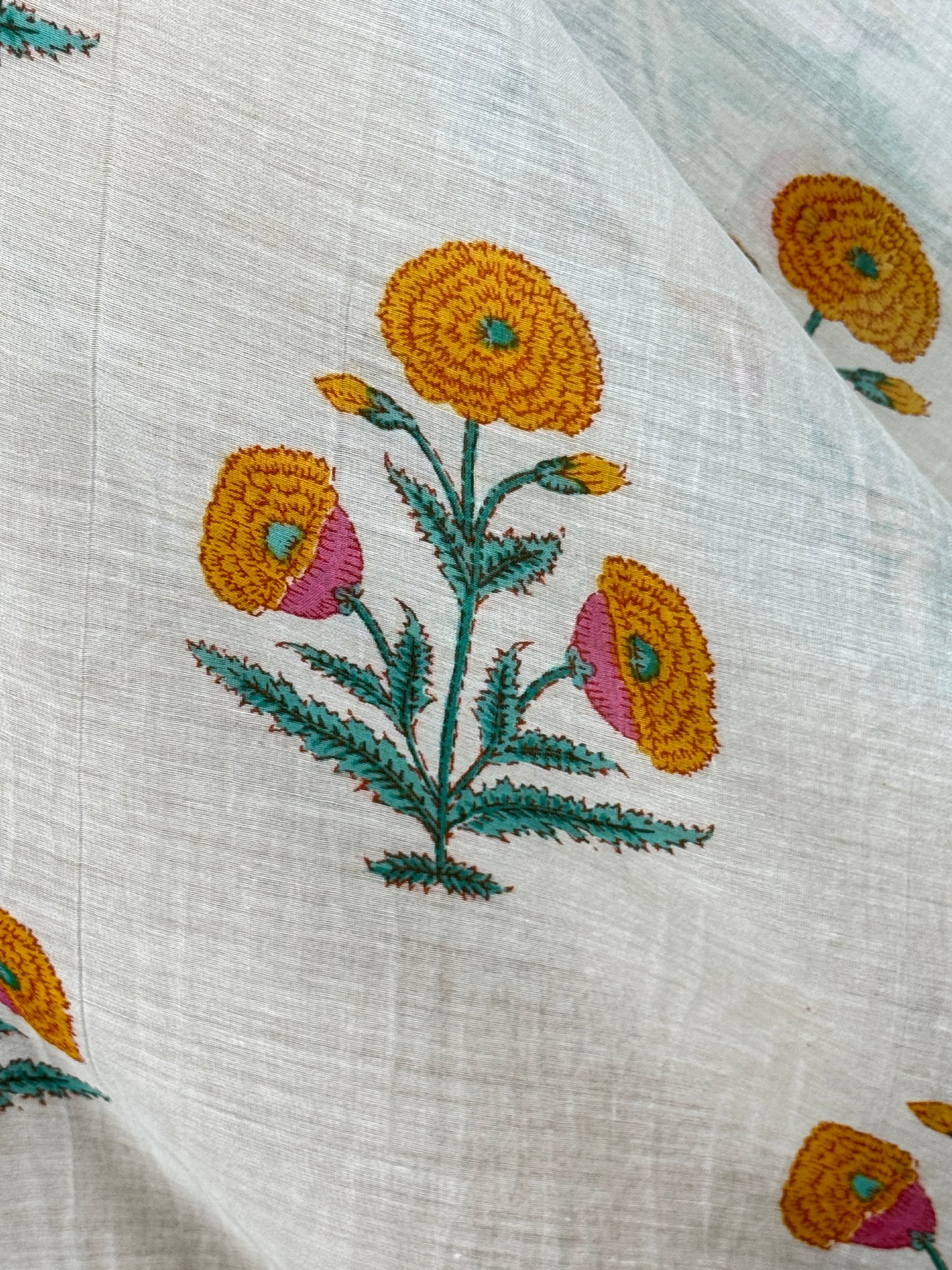Printed Malai Chanderi Fabric