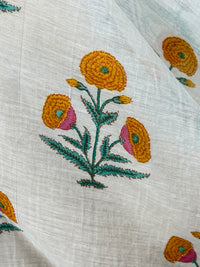Printed Malai Chanderi Fabric