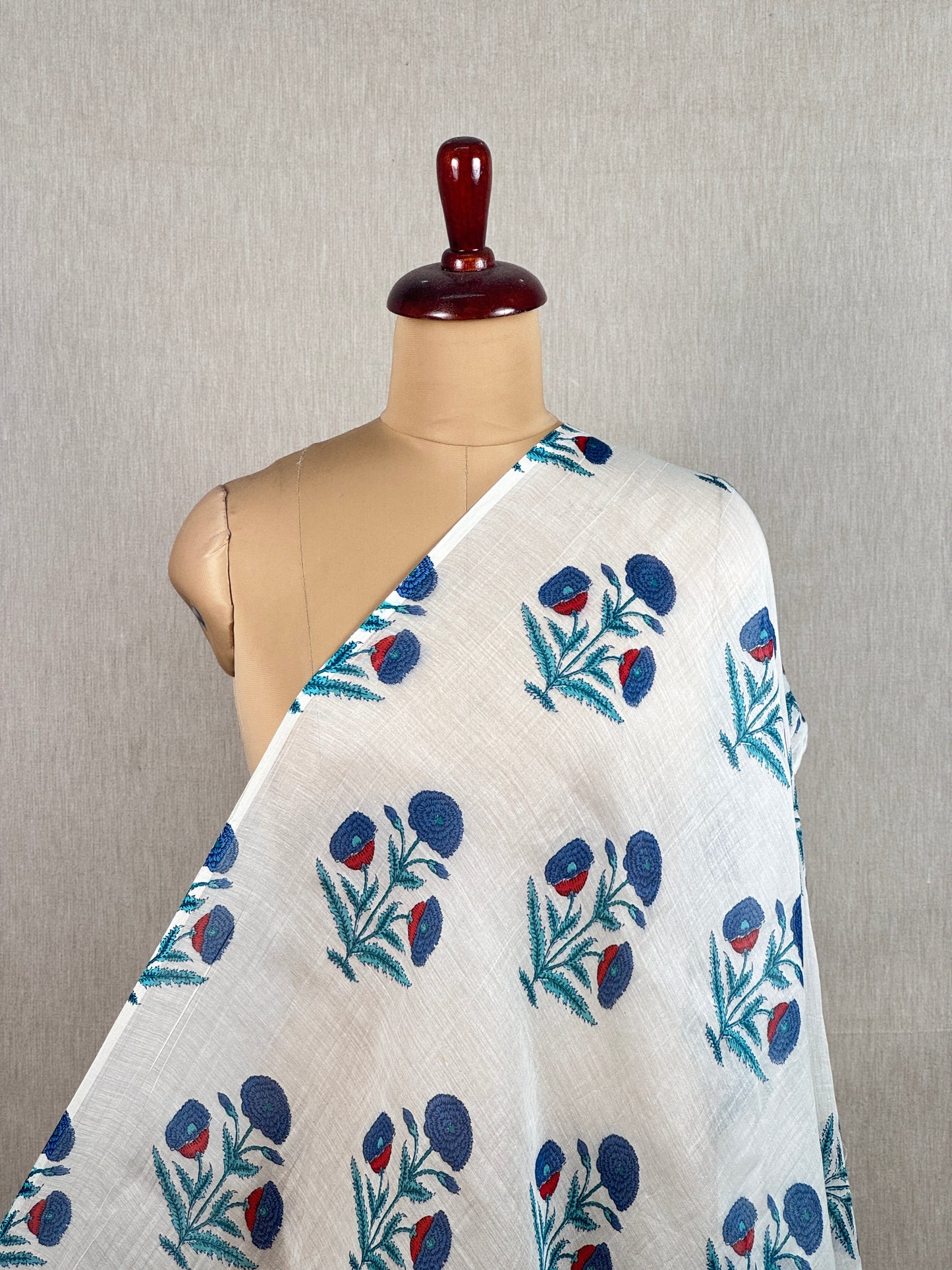 Printed Malai Chanderi Fabric