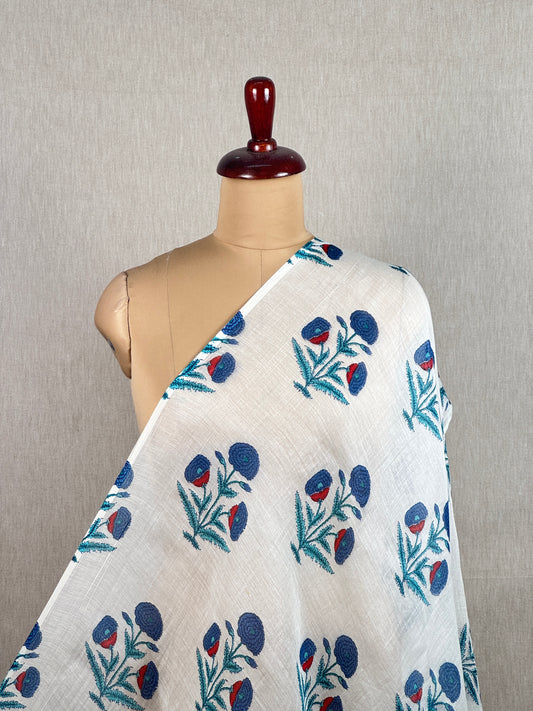 Printed Malai Chanderi Fabric