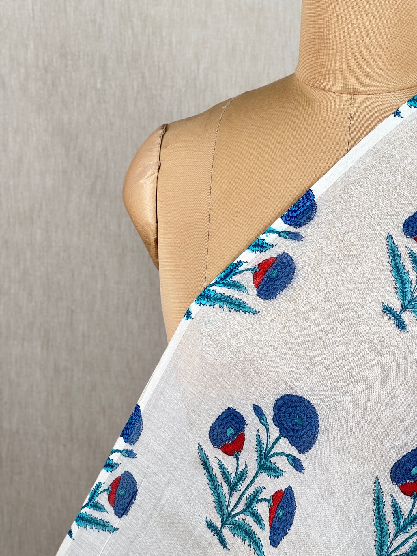 Printed Malai Chanderi Fabric