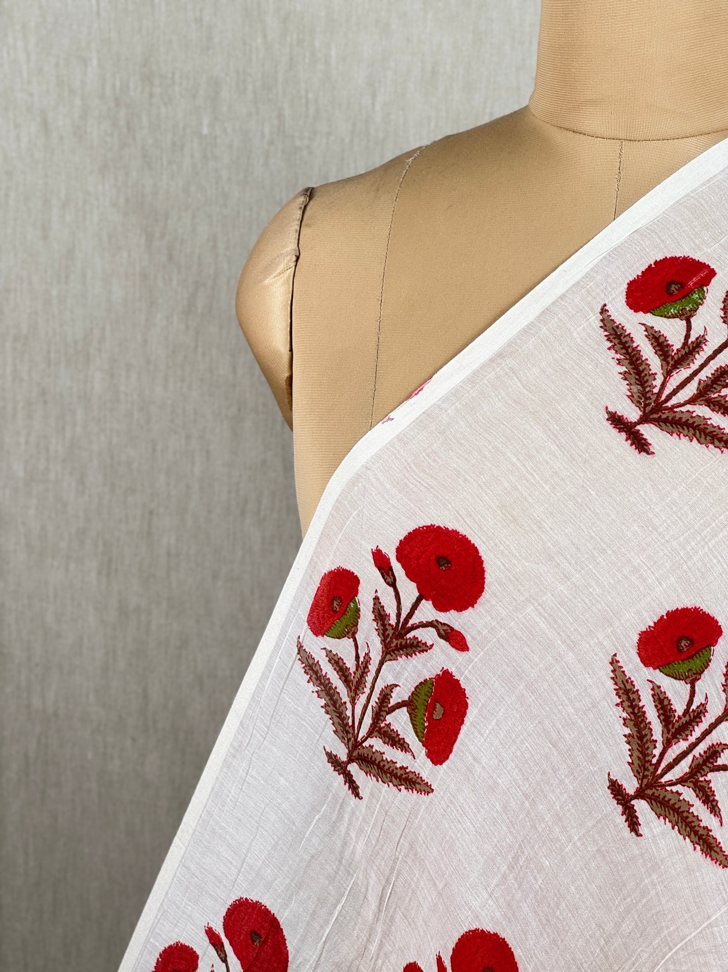 Printed Malai Chanderi Fabric