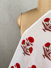 Printed Malai Chanderi Fabric