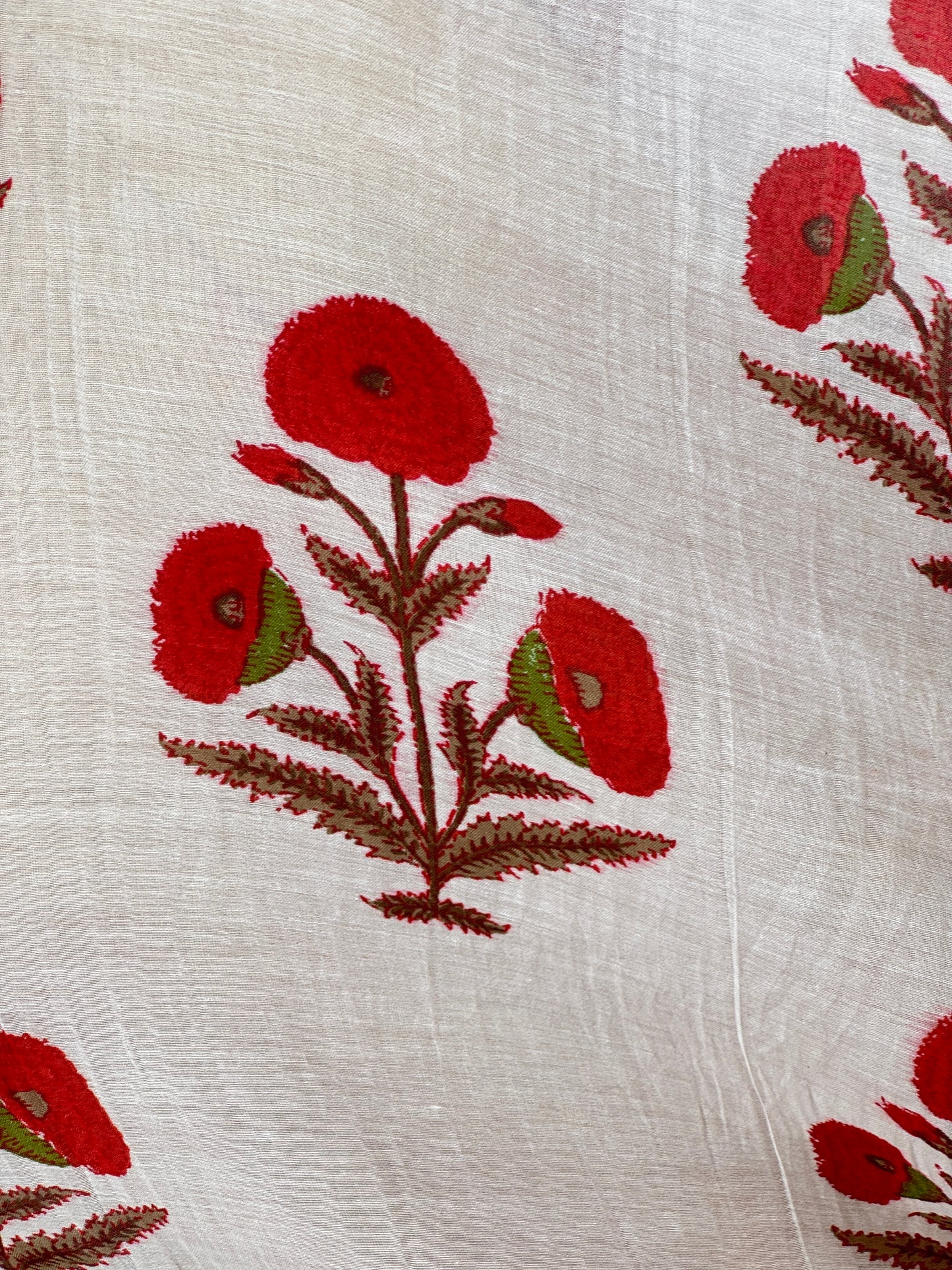Printed Malai Chanderi Fabric