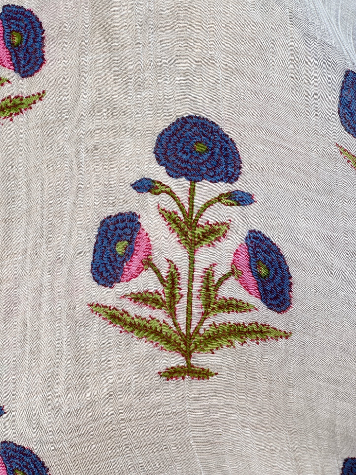 Printed Malai Chanderi Fabric