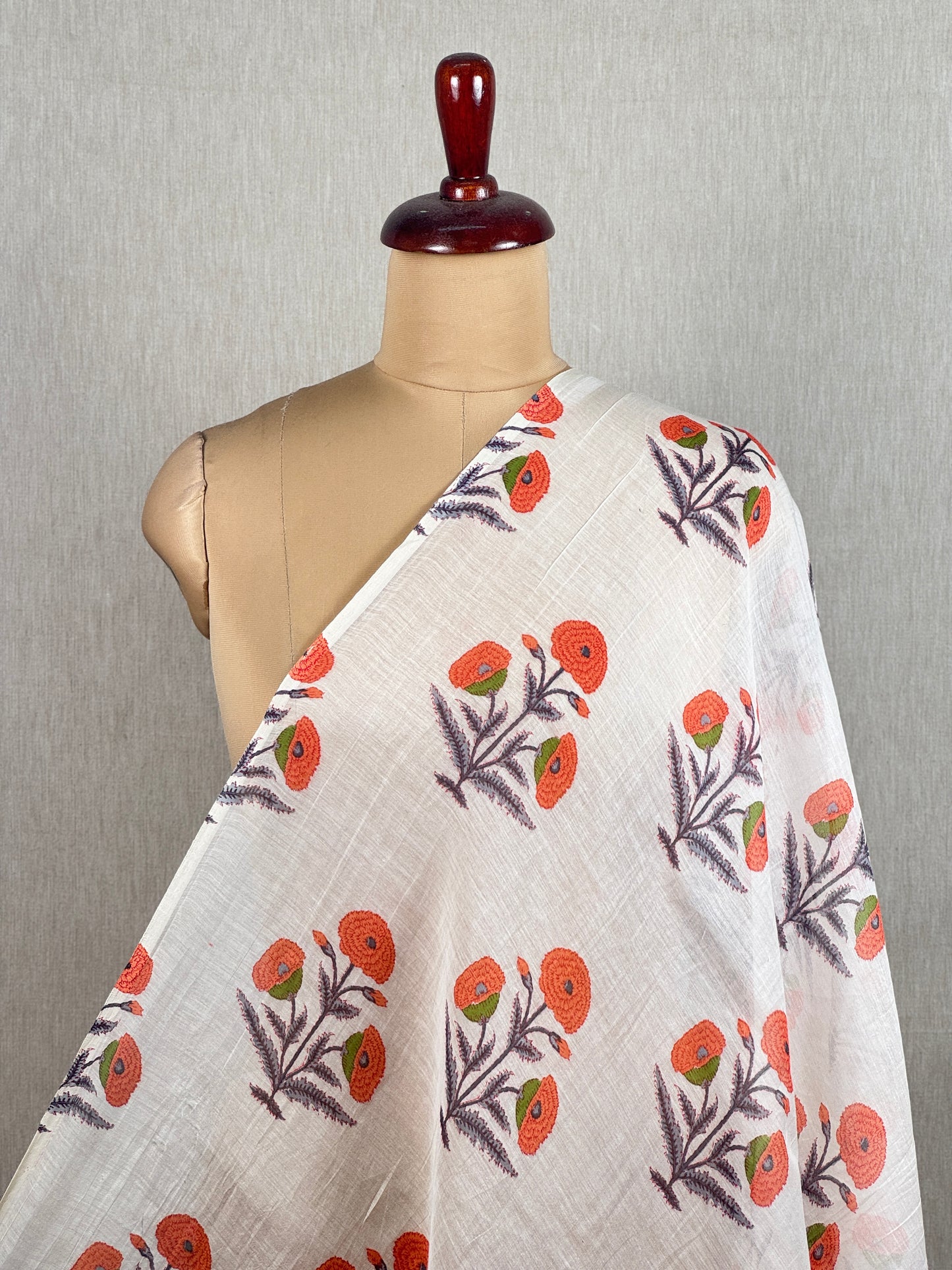 Printed Malai Chanderi Fabric