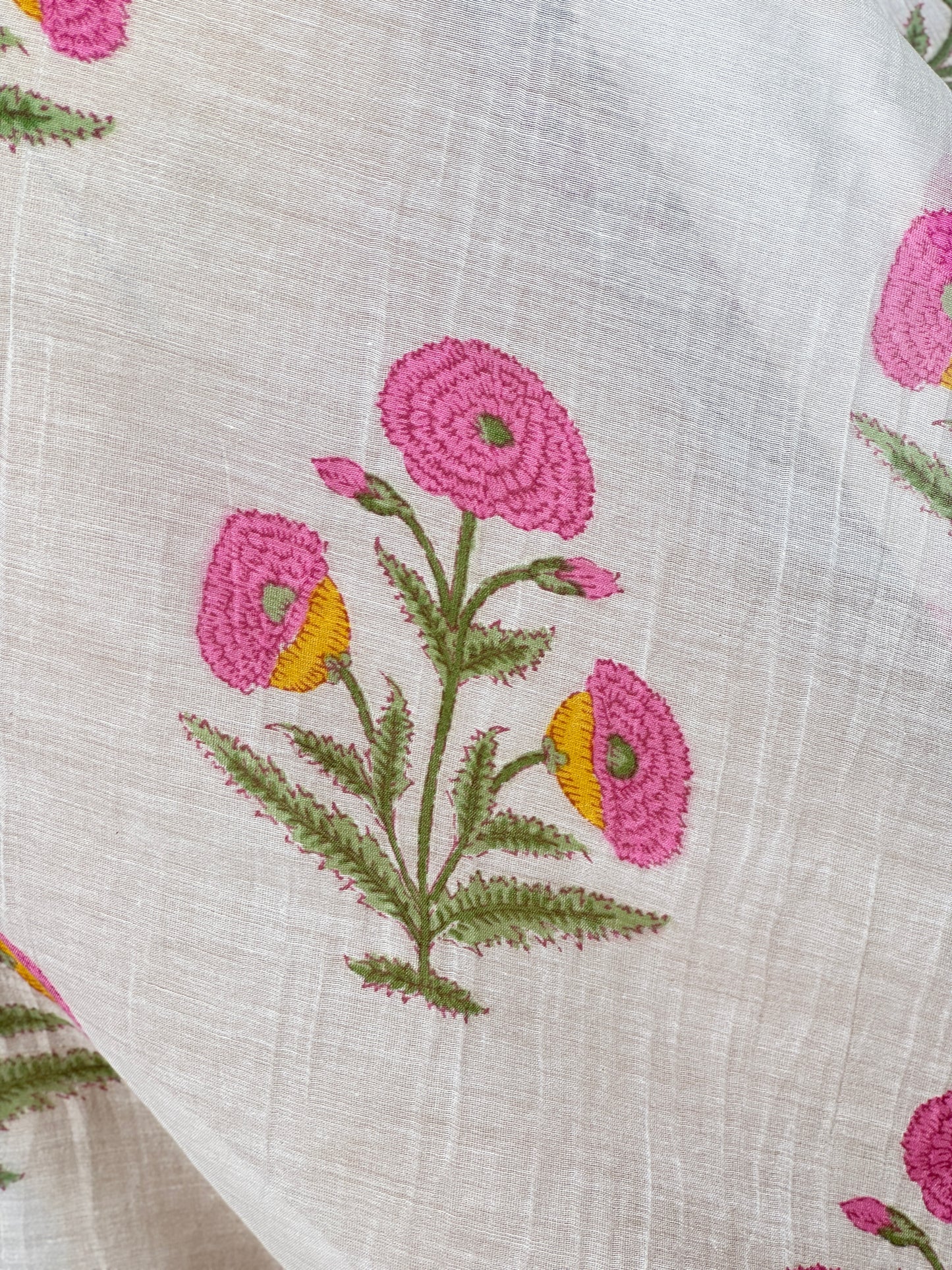 Printed Malai Chanderi Fabric